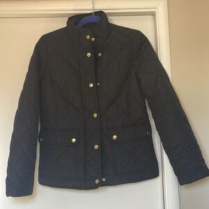 Jcrew quilted jacket (XS, black, gold colored buttons)